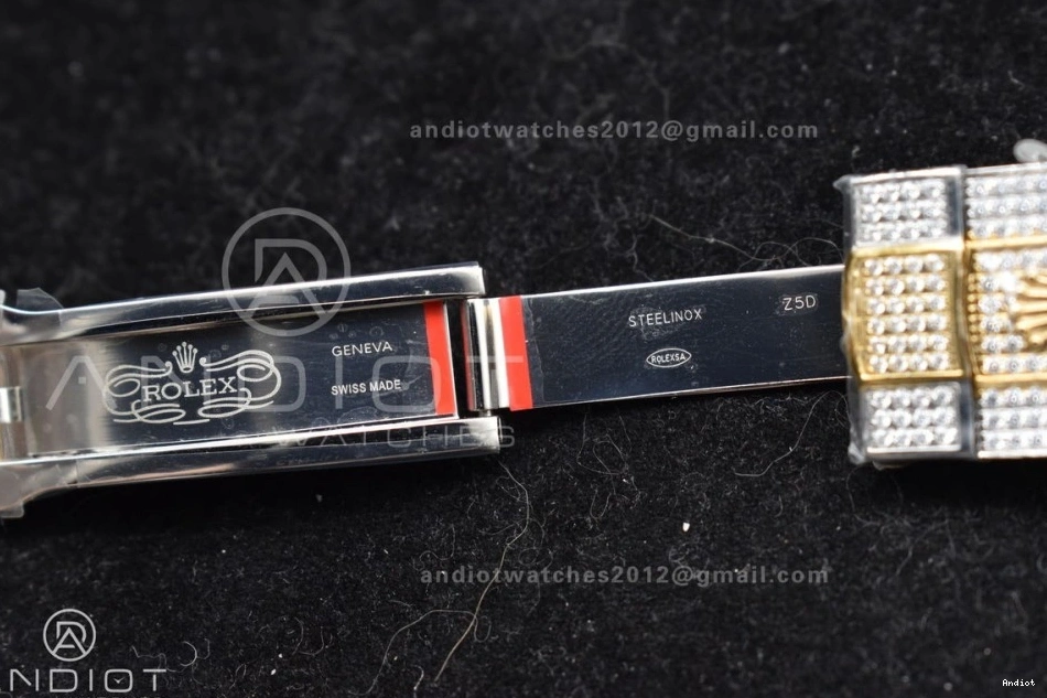 Yellow 2 Diamond DateJust TWD 41mm Gold Best Tone Version Dial Roman 0122